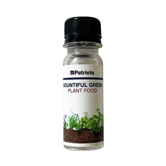 Bottle of 4Patriots bountiful green plant food